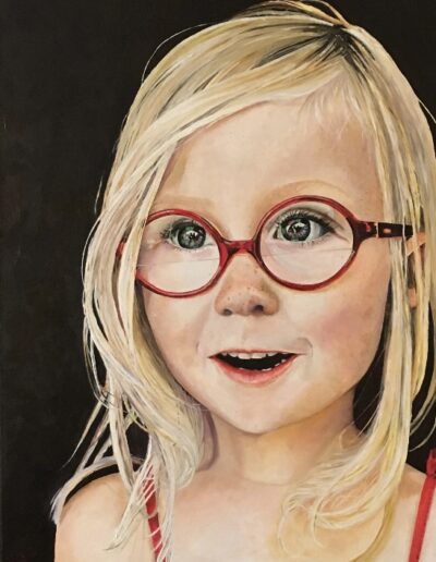 Oil painting of a child